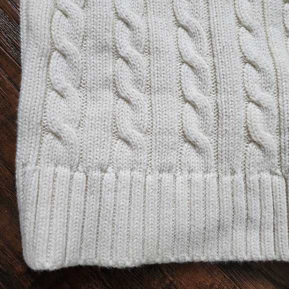 L.L. Bean Women's Cable Knit Sweater - Cream - Picture 10 of 11